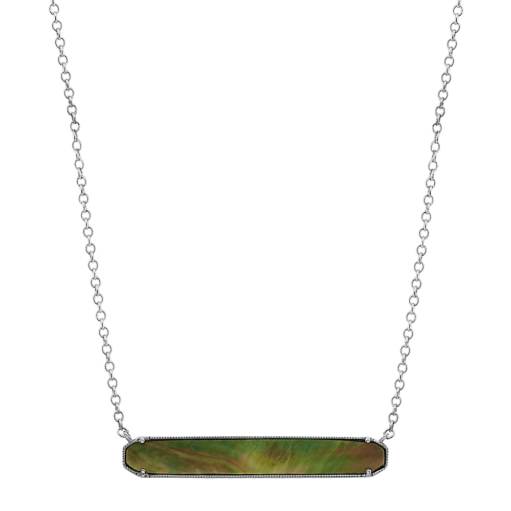 Mother-of-Pearl Bar Necklace (18 in)