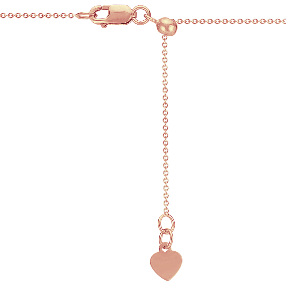 Mother of Pearl Circle Pendant in Rose Sterling Silver (20 in) | Shane Co.