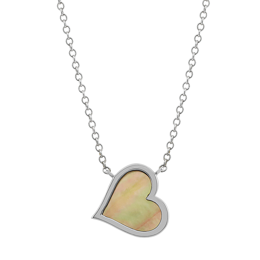 Mother-of-Pearl Heart Necklace (18 in)
