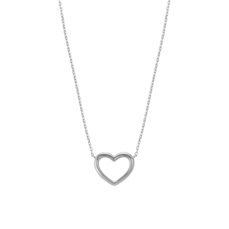 Multi-Colored Blue Natural Sapphire Heart Necklace (20 in)