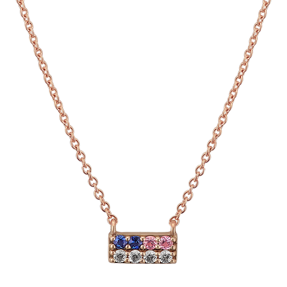 Multi-Colored Sapphire Necklace (18 in)