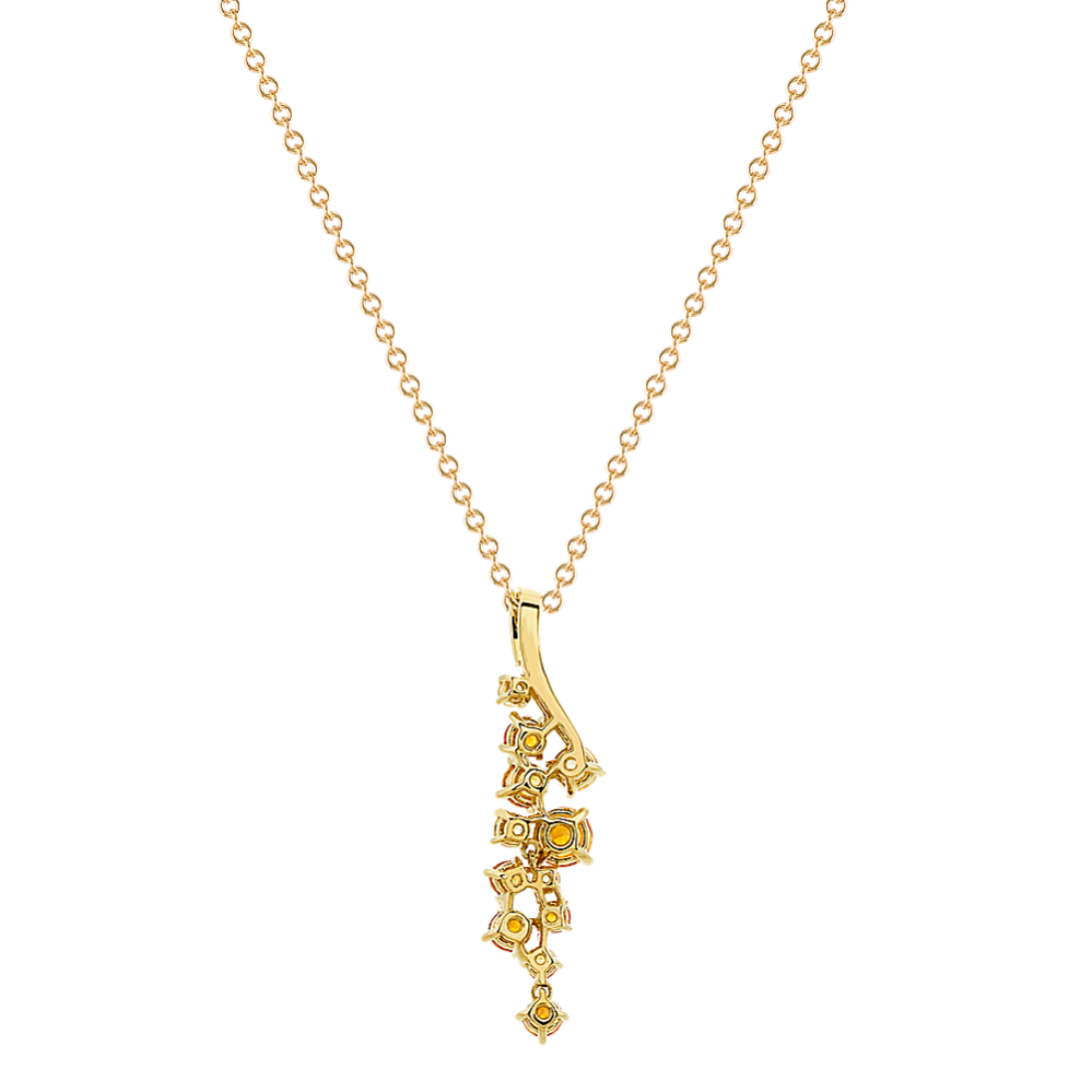 Mateo 14kt yellow gold citrine pendant necklace