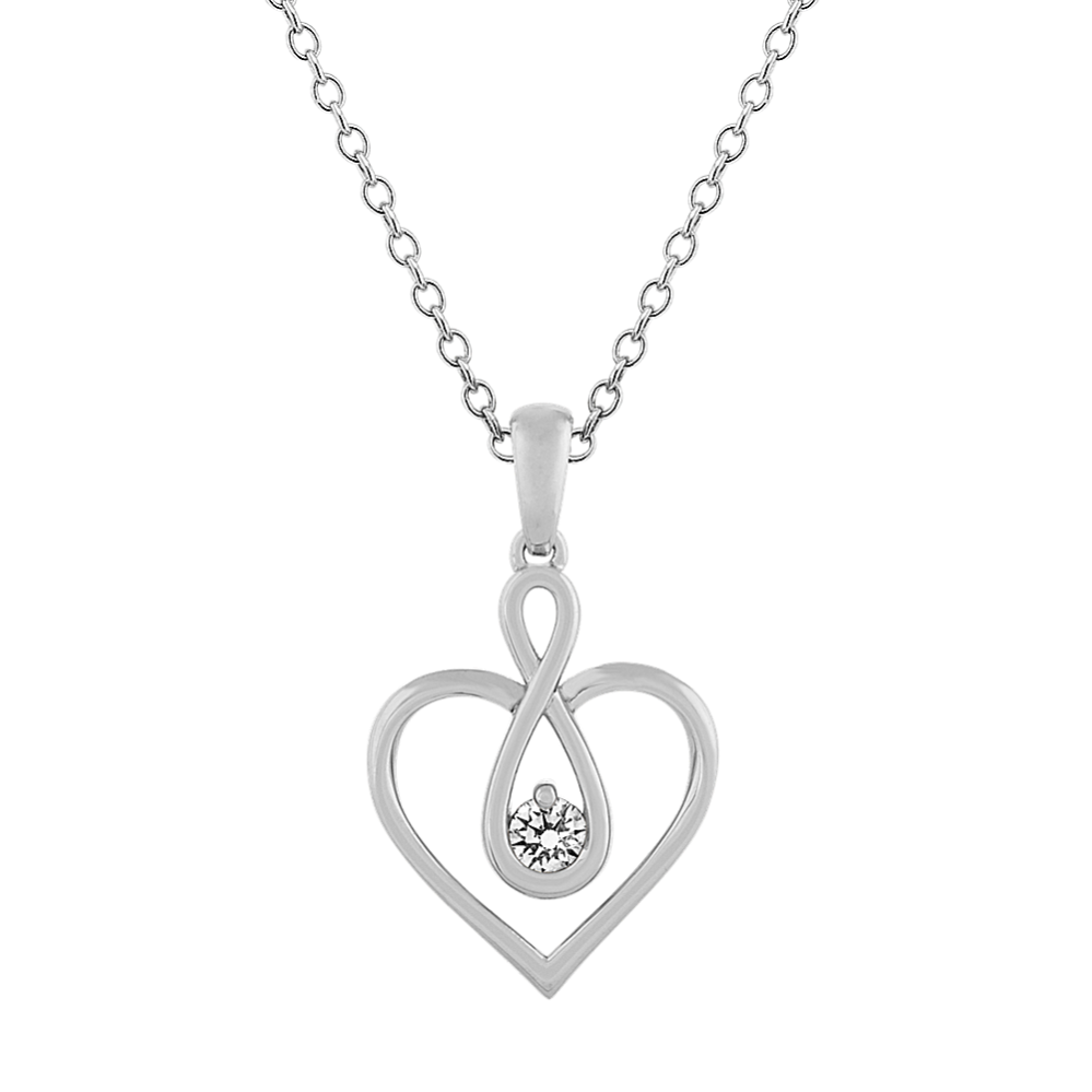 Diamond Infinity Heart Pendant (20 in)
