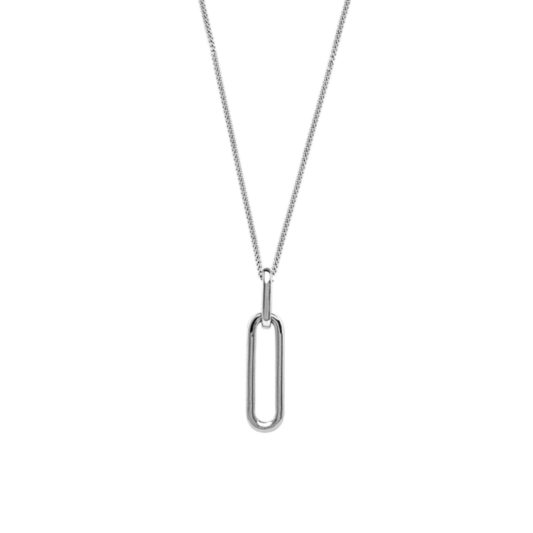 Era Natural Diamond Link Necklace in Sterling Silver (22 in)