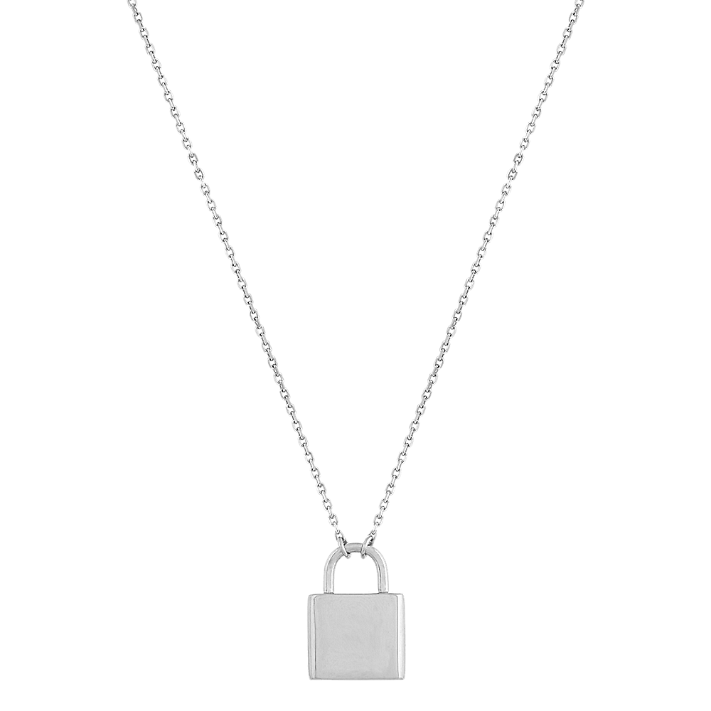 14K Gold Filled Lock Necklace 18 Inches