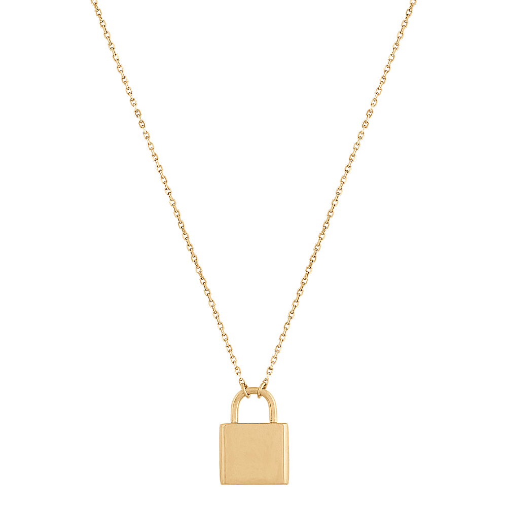 Silver & 14k Solid Gold Diamond Lock Charm Pendant,Beautiful Padlock  Diamond 14k Solid Gold,Handmade Padlock Jewelry,Gift For Her