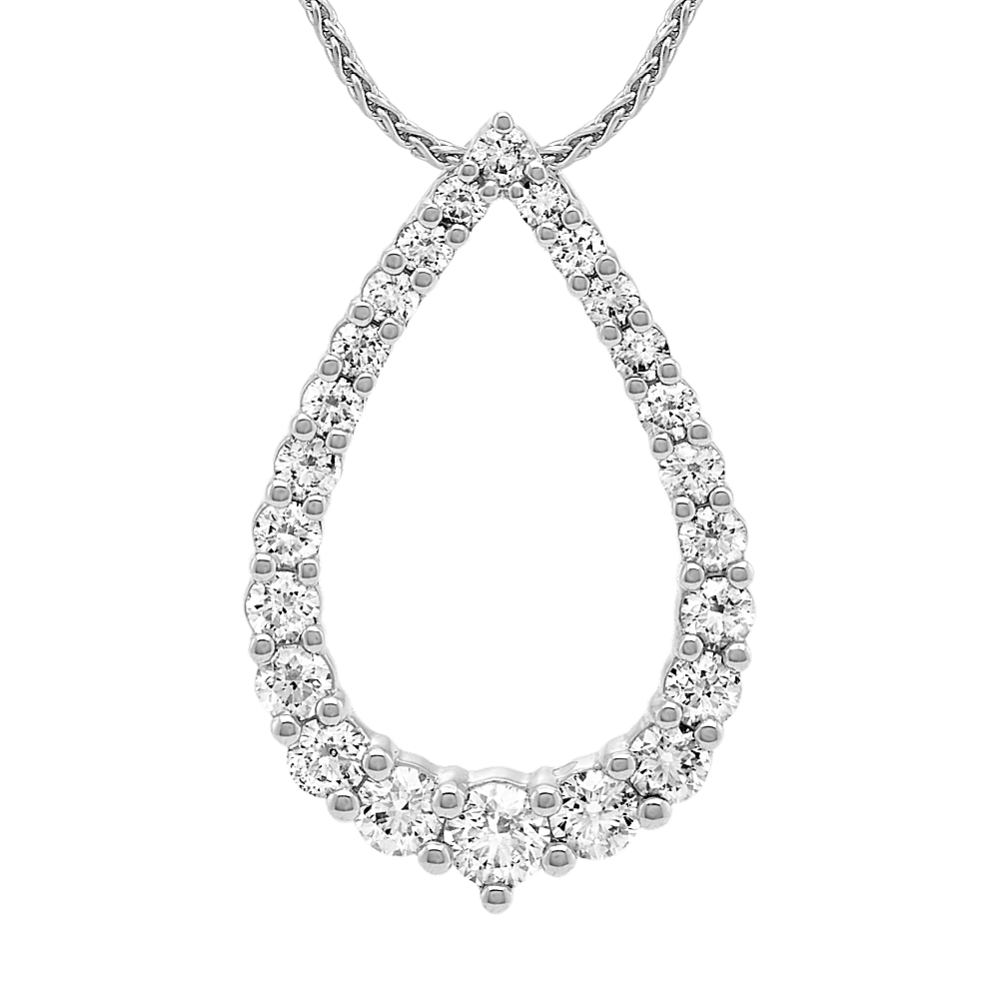 Diamond Cut-Out Teardrop Pendant