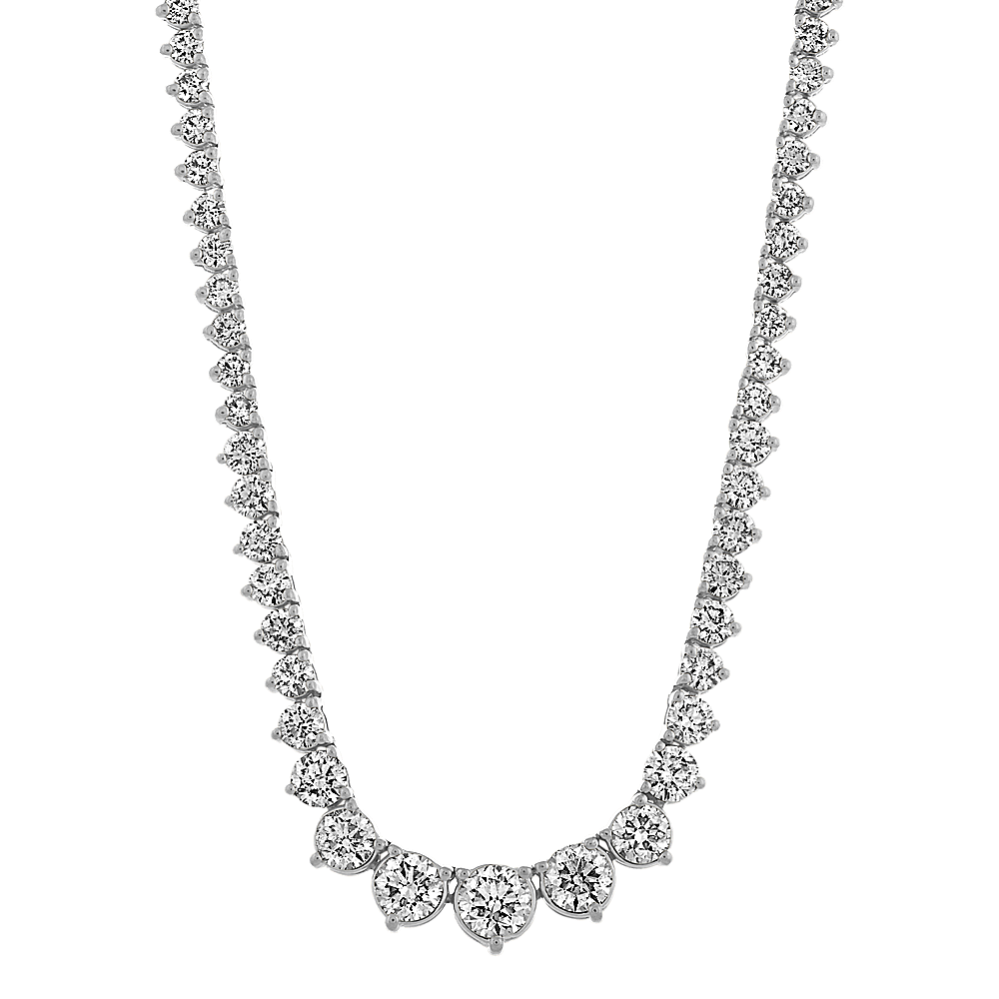 Graduated 9 tcw Diamond Tennis Necklace