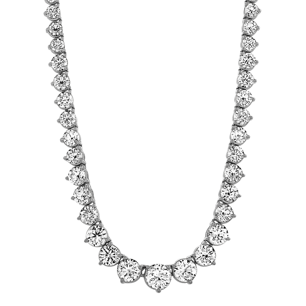 Graduated 15 tcw Diamond Tennis Necklace