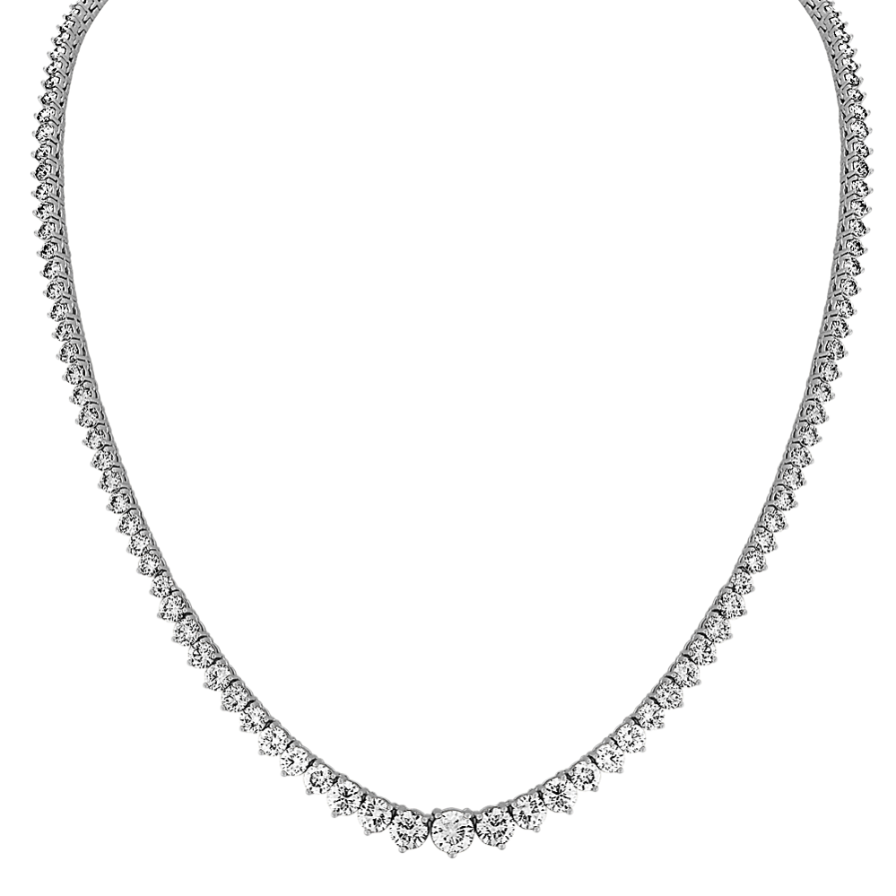 Graduated 15 tcw Diamond Tennis Necklace