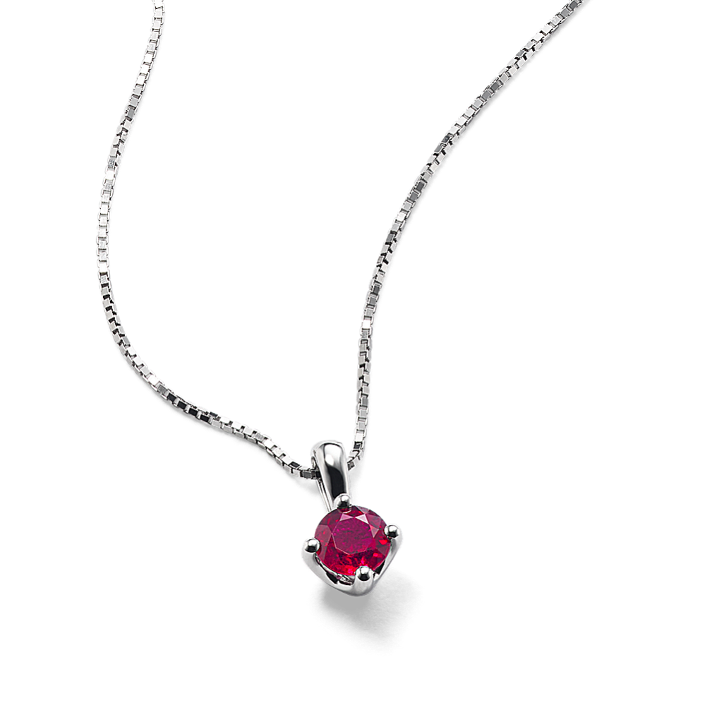 4.5mm Ruby Solitaire Pendant