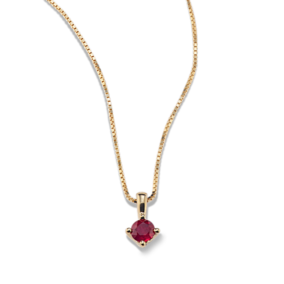 4mm Ruby Solitaire Pendant