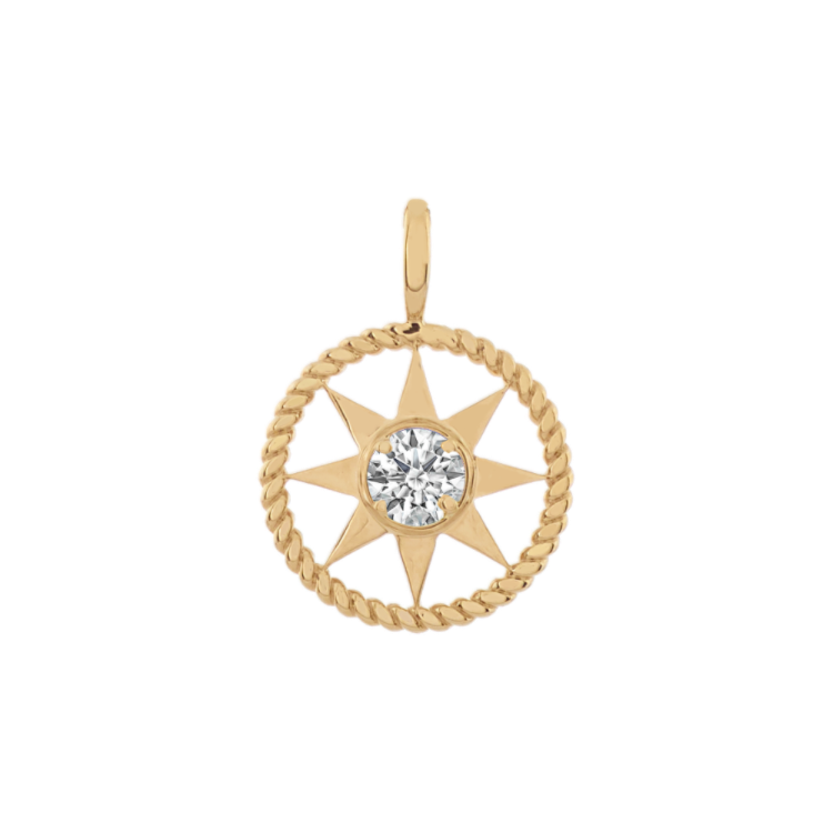 North Star Charm in 14k Yellow Gold