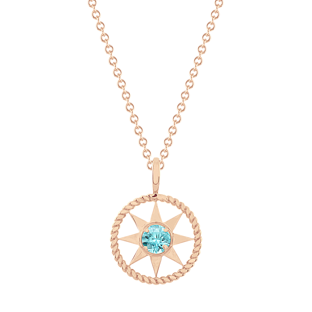 North Star Pendant in 14k Rose Gold (18'')