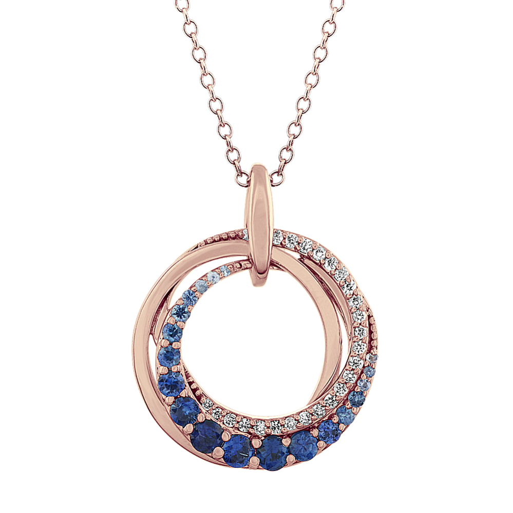 Oceane Sapphire & Diamond Circle Pendant