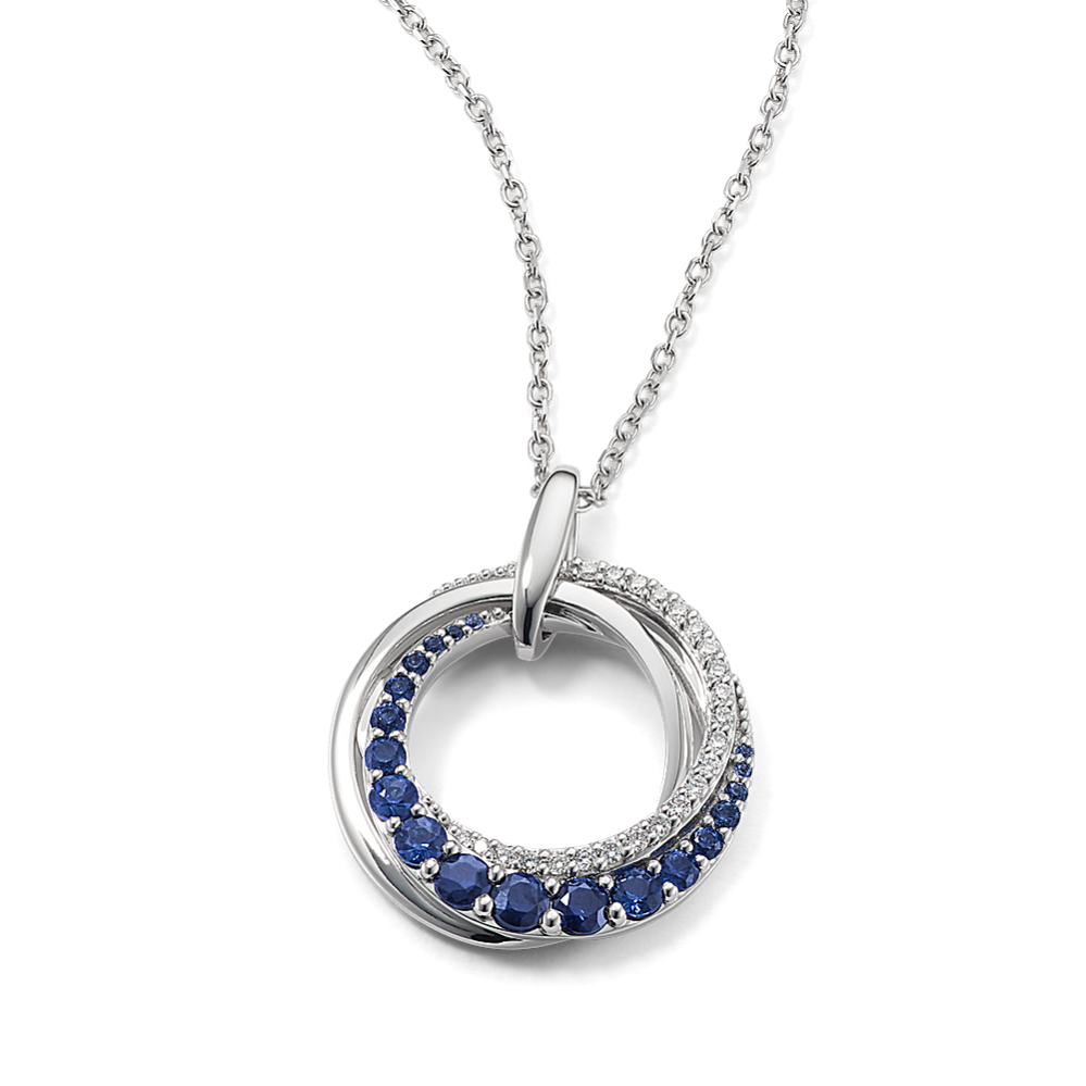 Oceane Sapphire & Diamond Circle Pendant