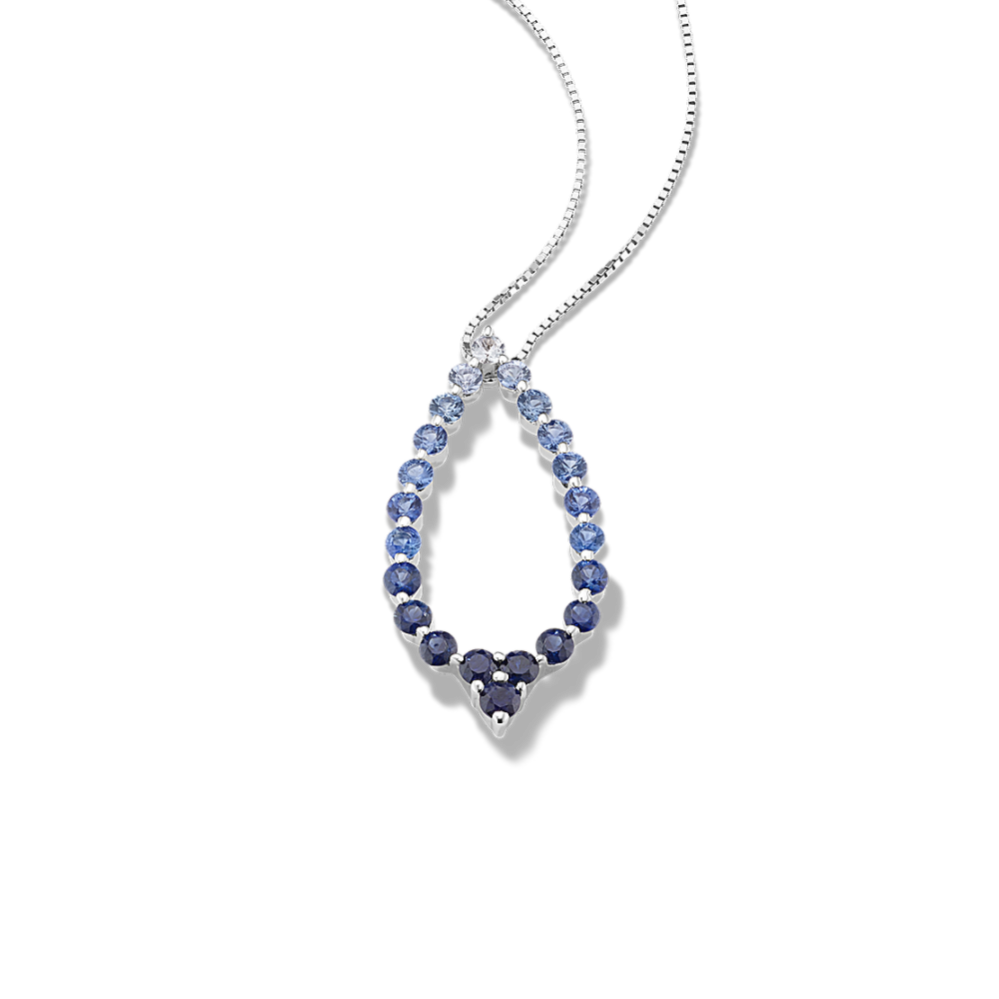 Misty Ombre Blue Sapphire Pendant