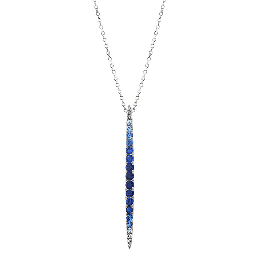 Ombre Traditional and White Sapphire Pendant (22 in)