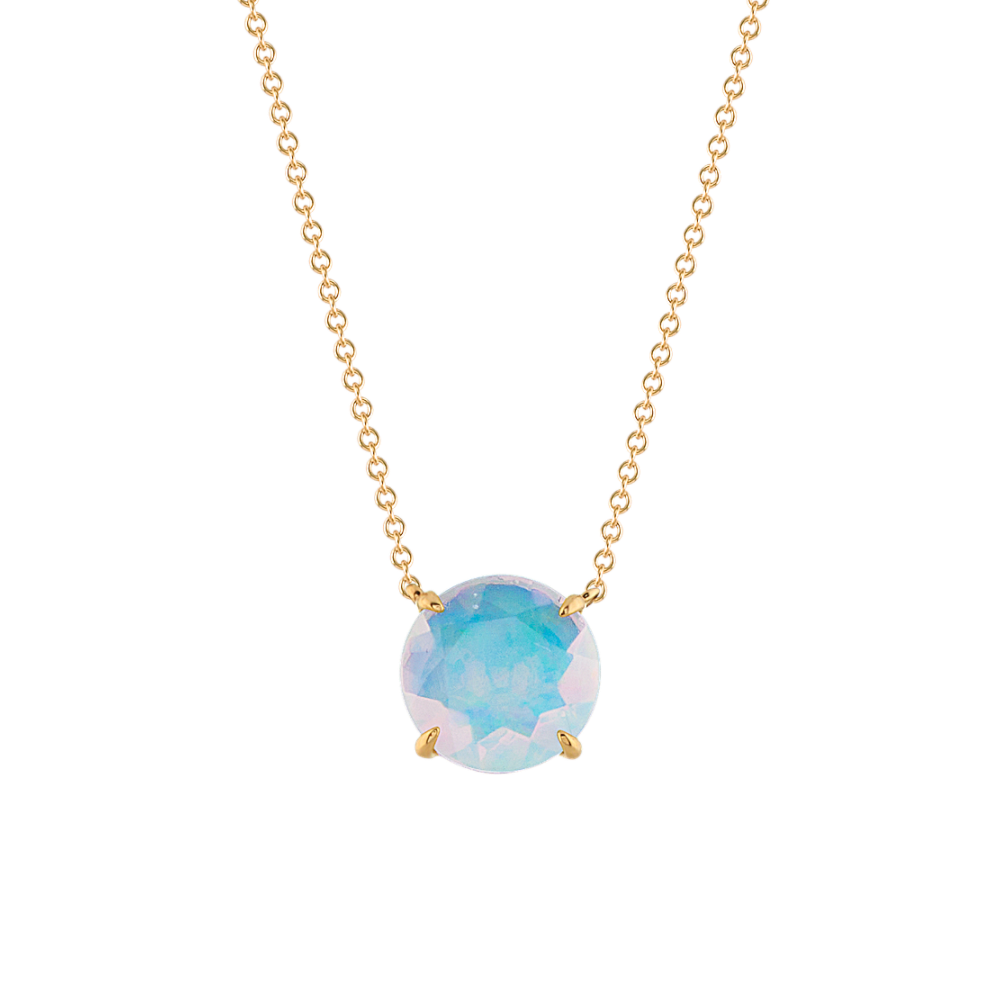 Mariana Natural Opal Pendant in 14K Yellow Gold (18 in)