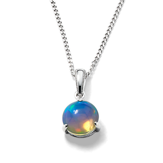 Imogen Natural Opal Solitaire Pendant (22 in)