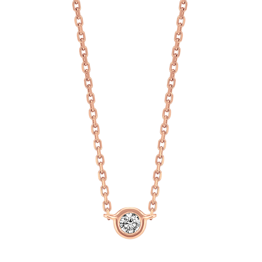 0.05 ct Bezel-Set Diamond Necklace (18 in)