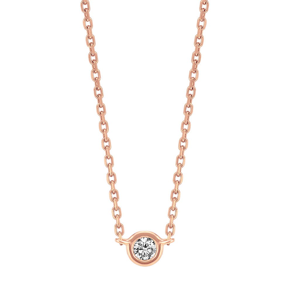 0.05 ctw Bezel-Set Diamond Necklace