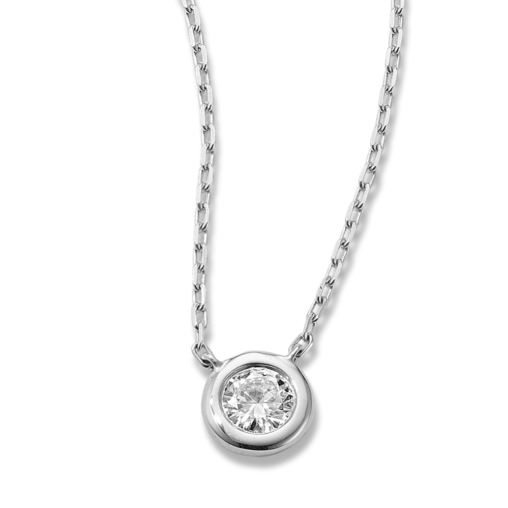 0.20 ctw Bezel-Set Diamond Necklace