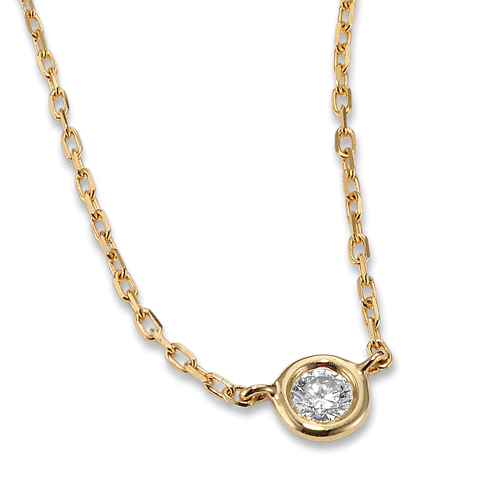 1/10 ct Bezel-Set Diamond Necklace (18 in)