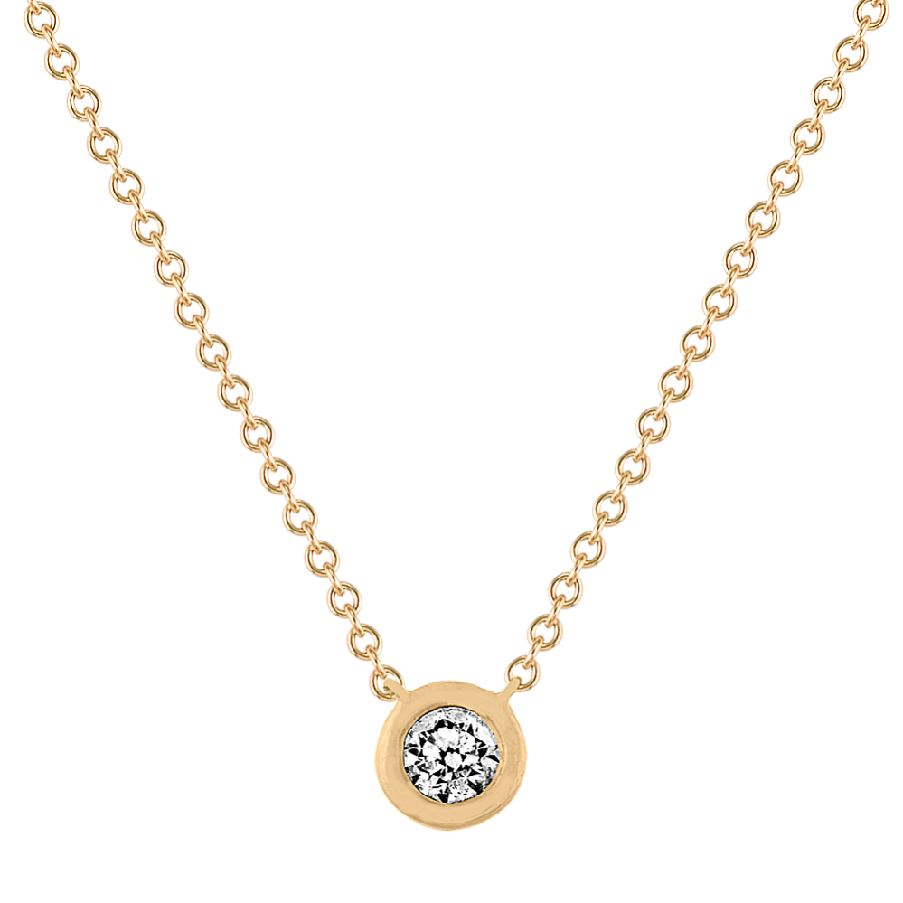 0.20 ctw Bezel-Set Diamond Necklace