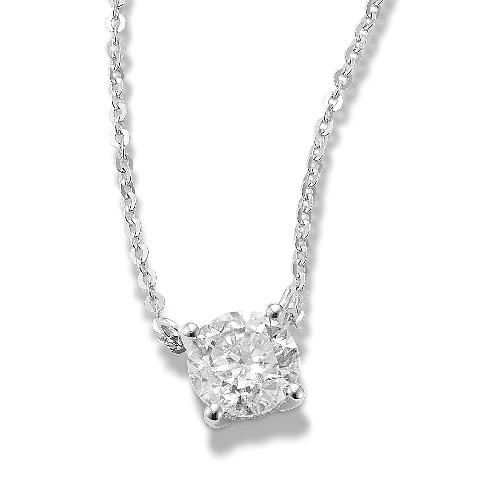 Diamond Necklace / 14k Gold Diamond Necklace / Diamond Solitaire Necklace /  Moms Day Diamond Necklace / Bridal Diamond / Floating Diamond