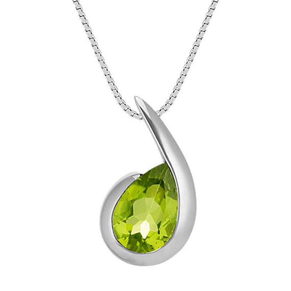 peridot necklace sterling silver