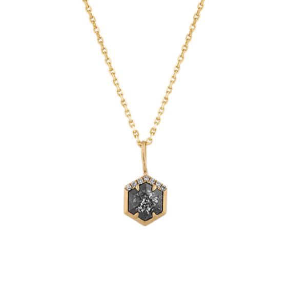 Nocturne Pepper Diamond Pendant in 14K Yellow Gold (22'')