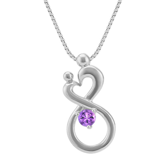 Personalized Mother & Child Infinity Pendant (22 in)