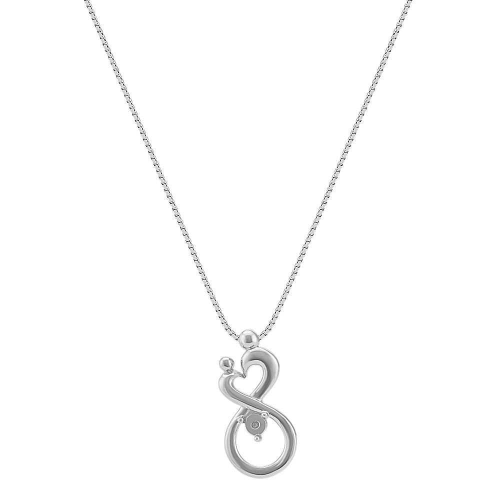 Personalized Mother & Child Infinity Pendant (22 in) | Shane Co.
