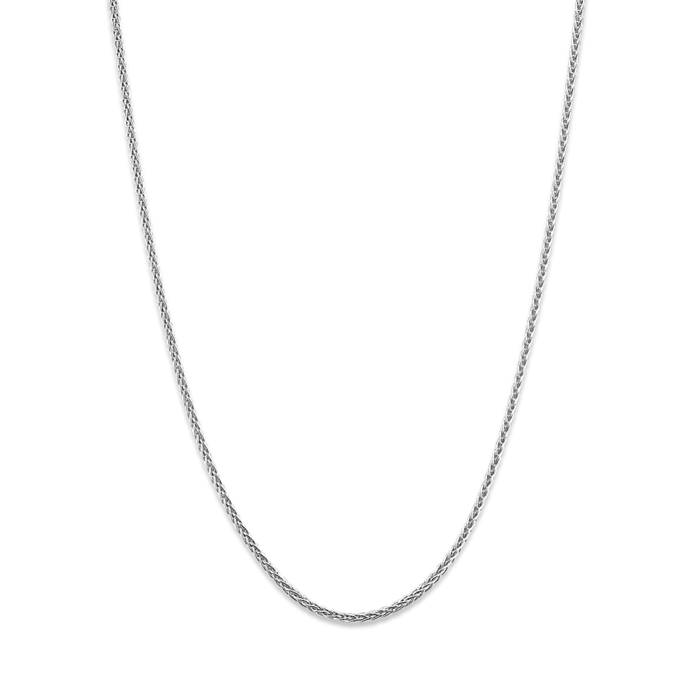 Platinum Diamond Cut Wheat Chain (18 in)