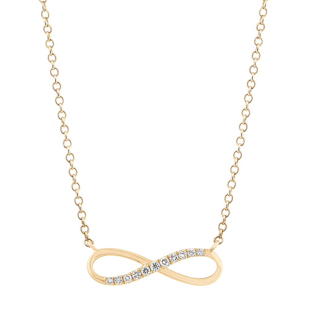 Poppy Diamond Infinity Necklace in 14K Yellow Gold (18 in)