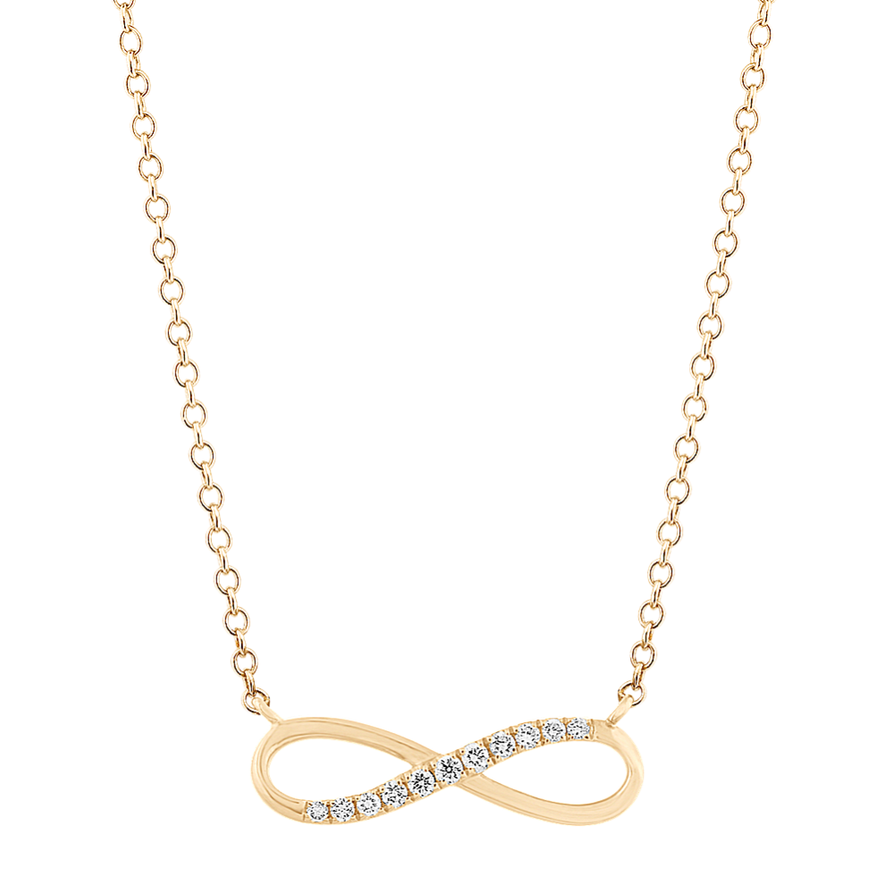 Diamond Pave Infinity Necklace
