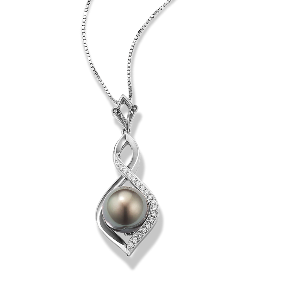 Ravenna Cultured Tahitian Pearl & Diamond Pendant