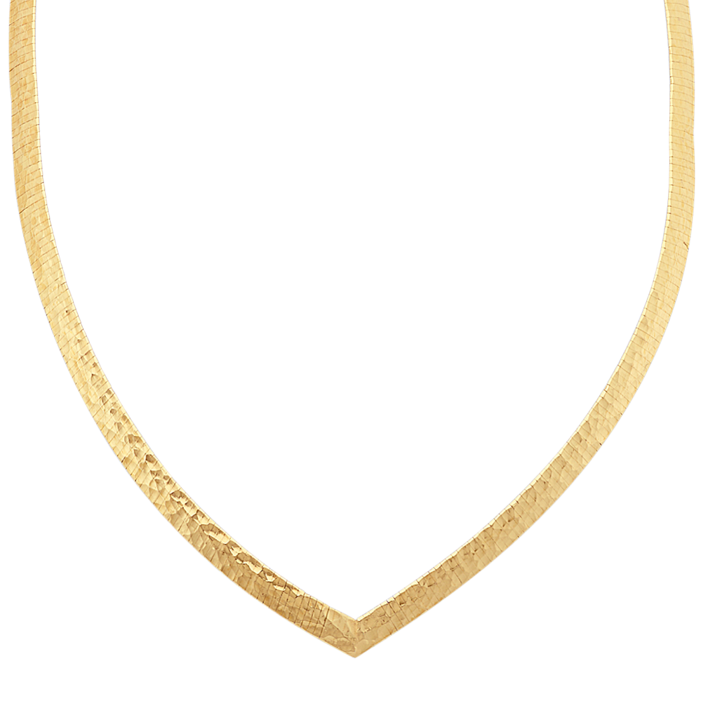 Reversible Contemporary Collar Necklace in Sterling Silver (17'')