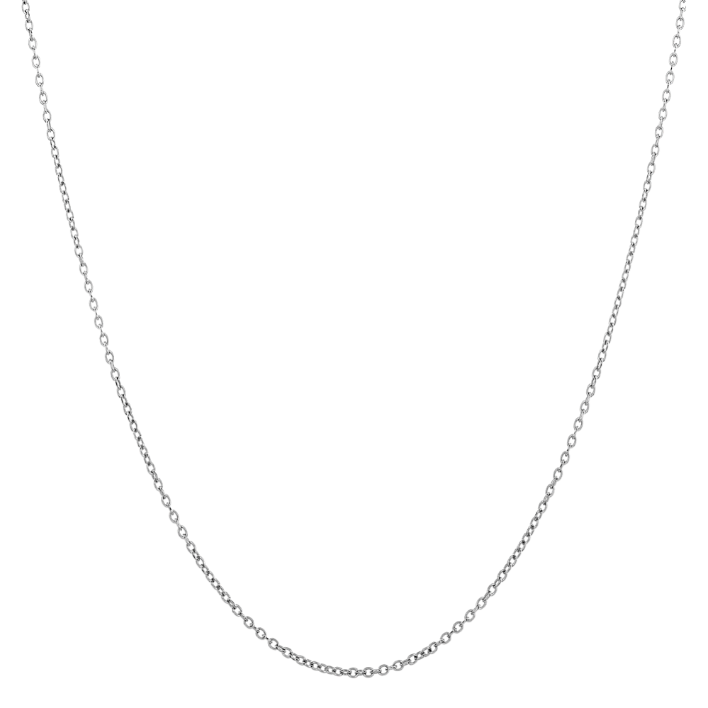 Rolo Chain in 14k White Gold (20'')