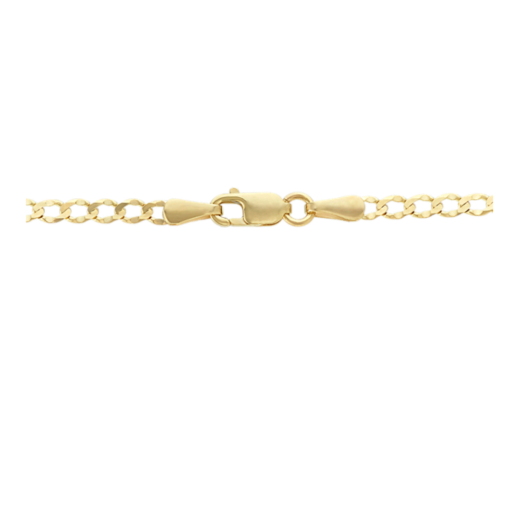 Rombo Curb Chain in 14k Yellow Gold (18 in)