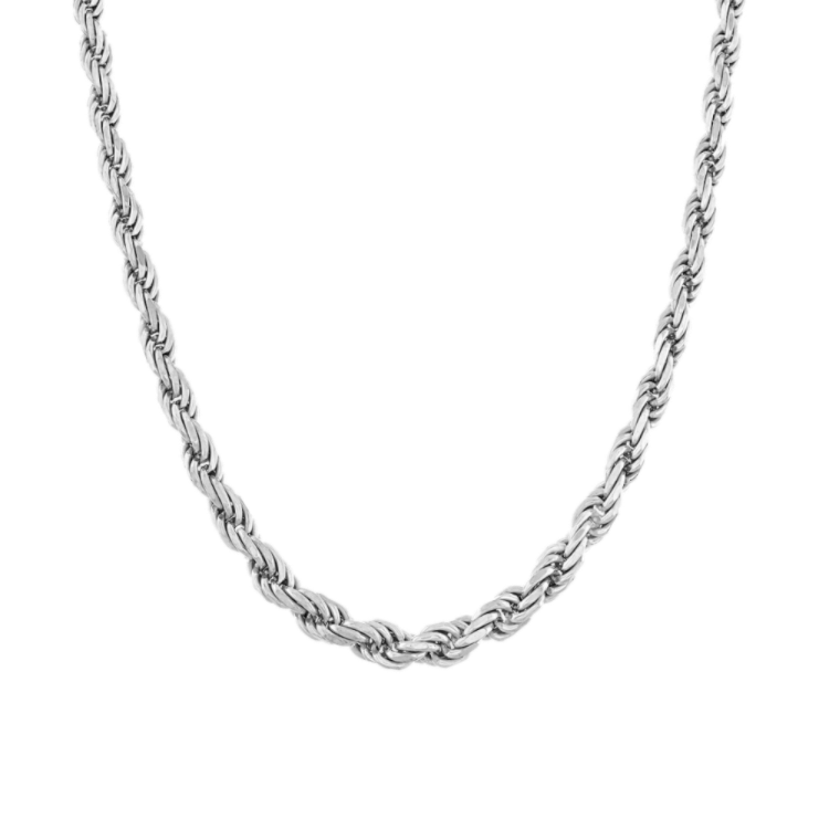 Rope Chain in Sterling Silver (18 in)