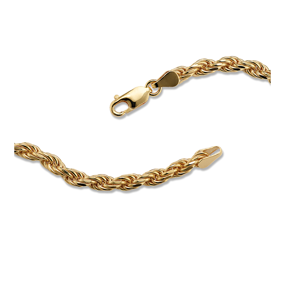 Rope Chain in Vermeil 14K Yellow Gold (18 in) Shane Co.