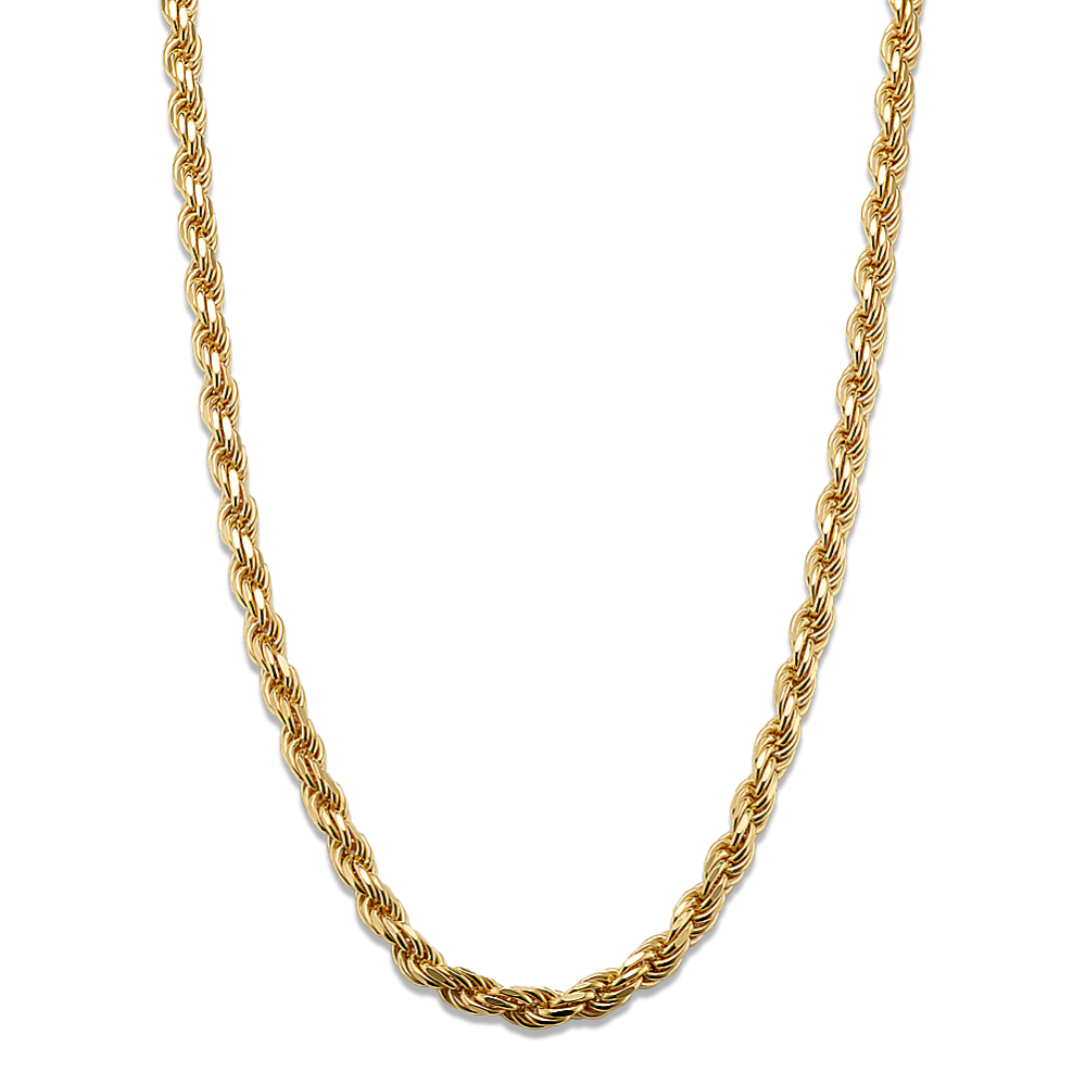 18in 14K Yellow Gold Vermeil Rope Chain (3.4mm)