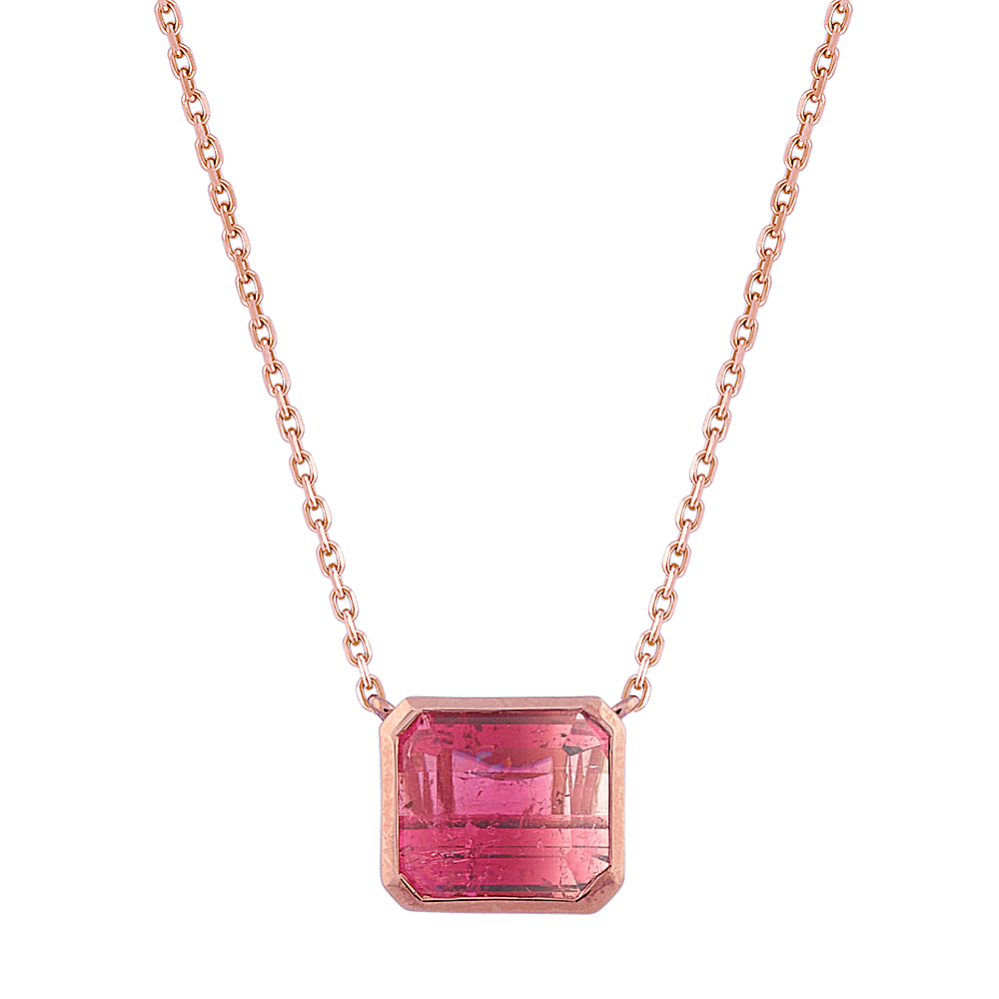 Rose Tourmaline Necklace (20 in)