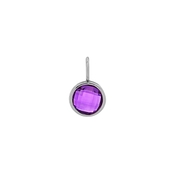 In Awe of You - Amethyst Charm in 14k White Gold