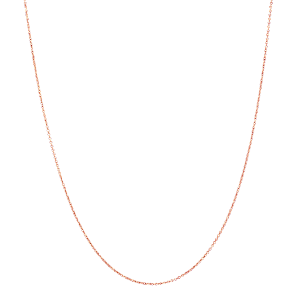 18in 14K Rose Gold Cable Chain (1.4mm)