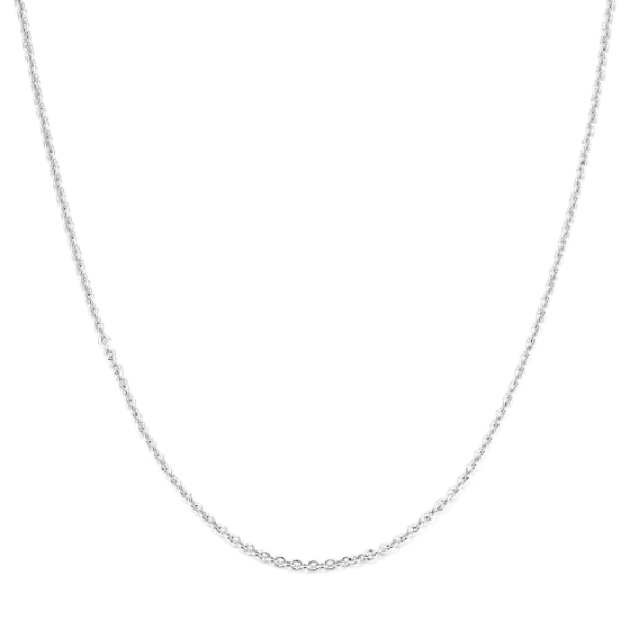 18'' 14K White Gold Cable Chain (1.4mm)