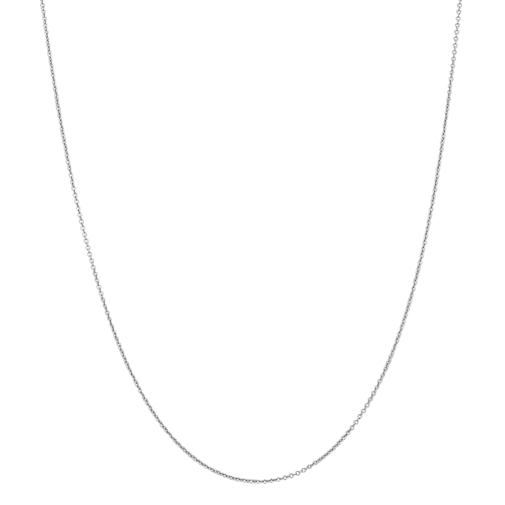 18in 14K White Gold Cable Chain (1.4mm)