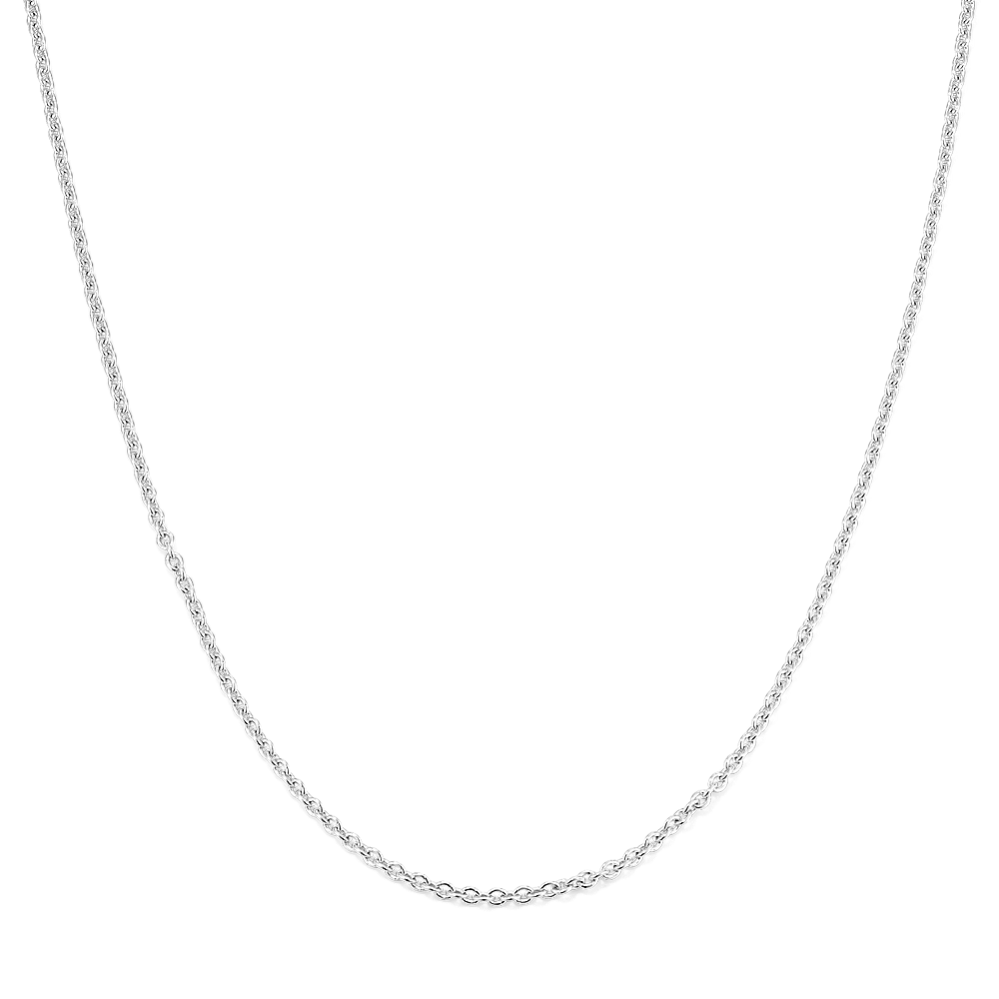 18in 14K White Gold Cable Chain (1.4mm)